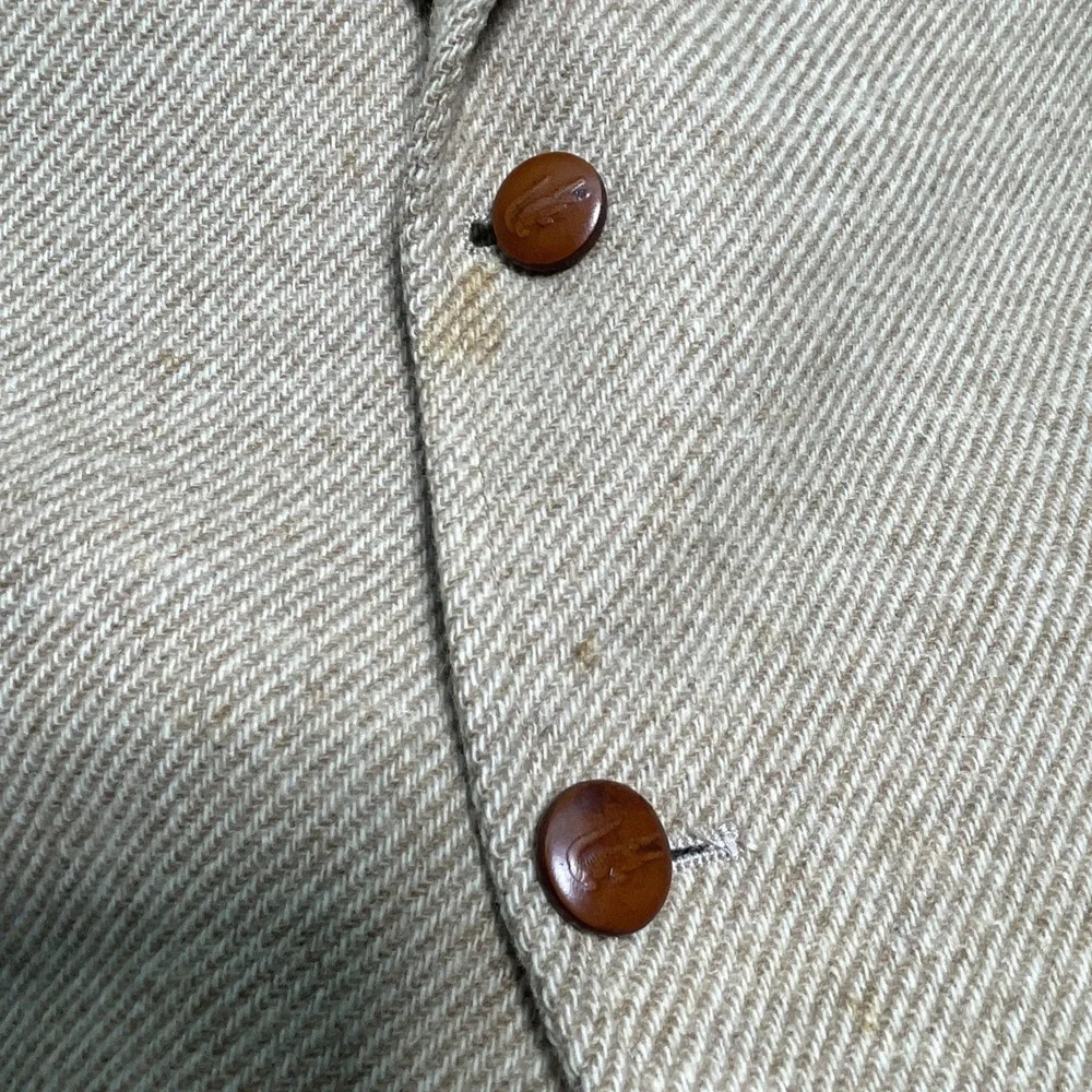Vintage Izod Lacoste Wool Men's Blazer with Elbow Patches & Alligator‎ Buttons